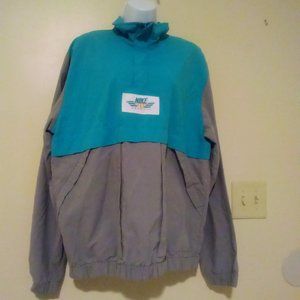 Vintage Nike Pro Club 1/4 Zip L/S Pull Over Windbreaker Jacket Color Block